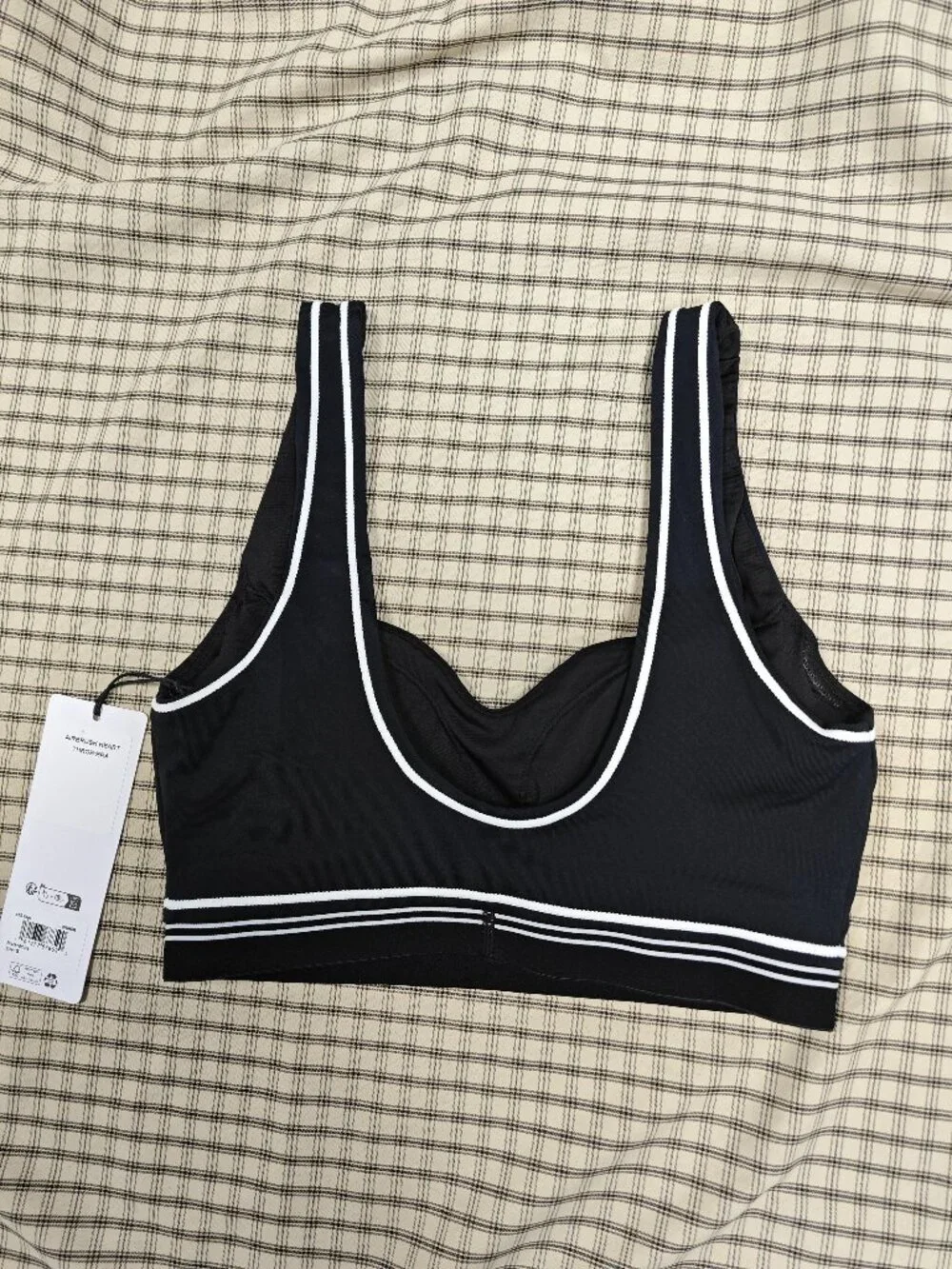 Brand New Alo Yoga💥Airbrush Heart Throb Bra Athleisure SZ S/M 💕